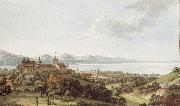 Johann Ludwig Aberli Seen Lausanne oil on canvas